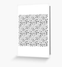 Baby's Breath Flower Pattern - White Greeting Card