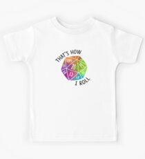 That's How I Roll Rainbow d20 Dice Kids Tee