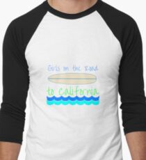 Girls on the Road to California Men's Baseball ¾ T-Shirt