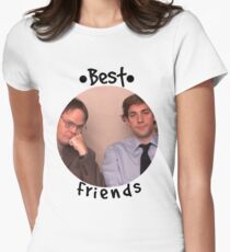 Jim and Dwight - Best Friends Unite! Women's Fitted T-Shirt
