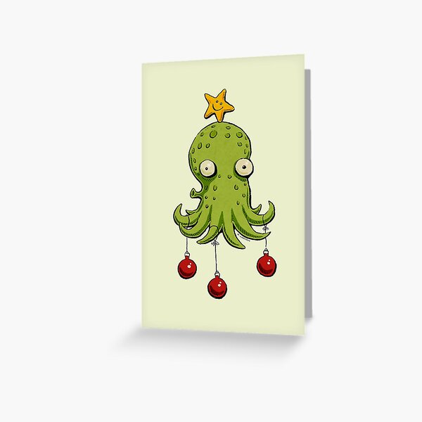 Christmas cephalopod Greeting Card