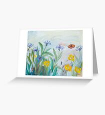 Batchelor's Buttons and Tortoiseshell Greeting Card