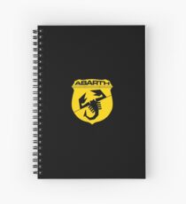 Abarth monochrome logo (yellow) Spiral Notebook