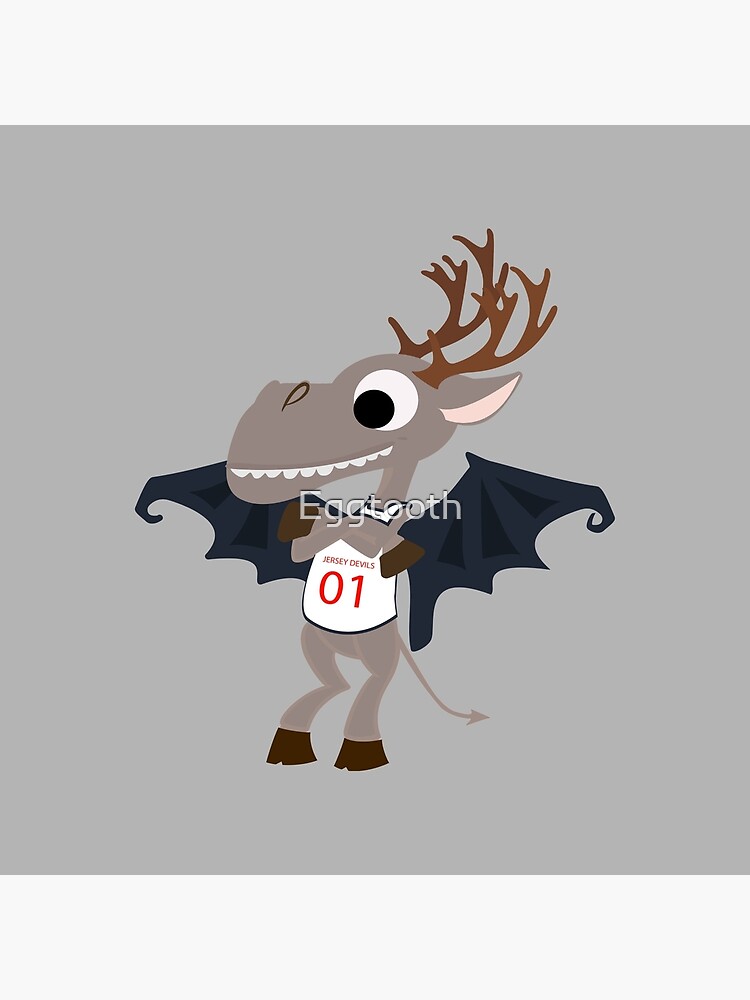 "Funny Little Jersey Devil" Throw Pillow by Eggtooth Redbubble