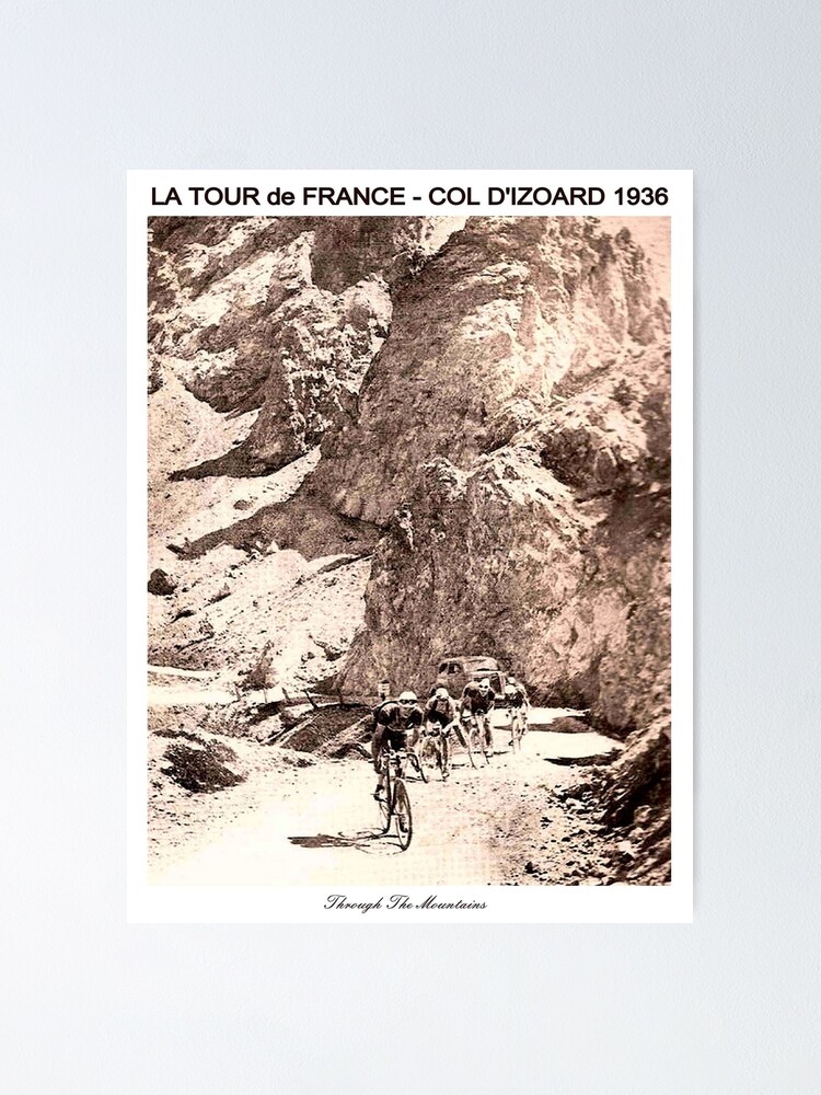 Alternate view of TOUR de FRANCE Vintage 1936 Col D Izoard Print Poster