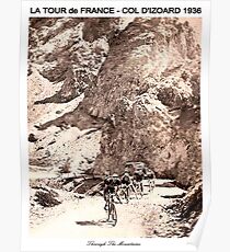 TOUR de FRANCE Jahrgang 1936 Col D Izoard Drucken Poster