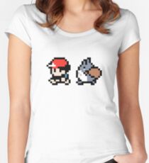 Totoro Pokemon Sprite V2! Women's Fitted Scoop T-Shirt