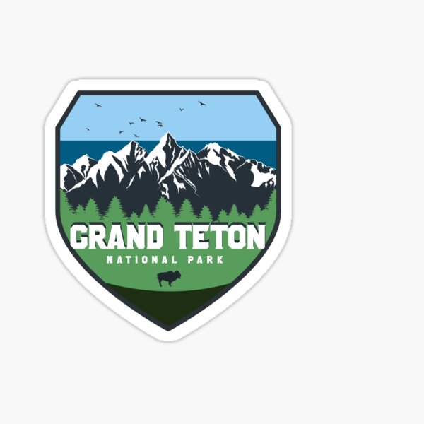 Grand Teton National Park Round Sticker Auto Decal Car Truck RV Window Travel