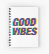 Good Vibes Techicolor Spiral Notebook