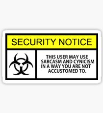 Sarcasm and cynicism Sticker