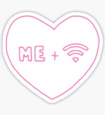 me + wifi heart Sticker