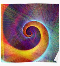Fibonacci spiral, linify Poster