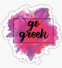 go greek watercolor Sticker