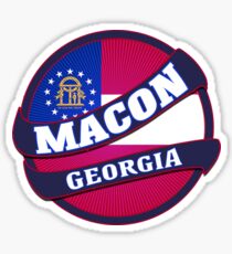 Macon Georgia scroll burst Sticker