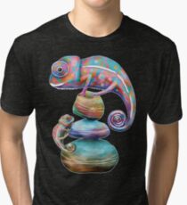 Camiseta de tejido mixto Camaleones