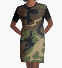Camo Graphic T-Shirt Dress