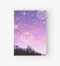 Aesthetic Tumblr Sunset Galaxy Doodle Hardcover Journal
