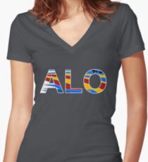 Fernando Alonso TV Tag Women's Fitted V-Neck T-Shirt