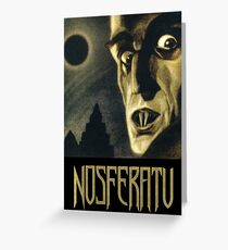 Nosferatu Vampire - Dark Vintage Poster Greeting Card