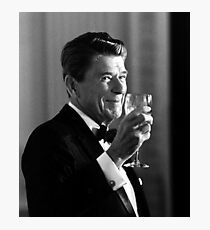 President Reagan Making A Toast Photographic Print
