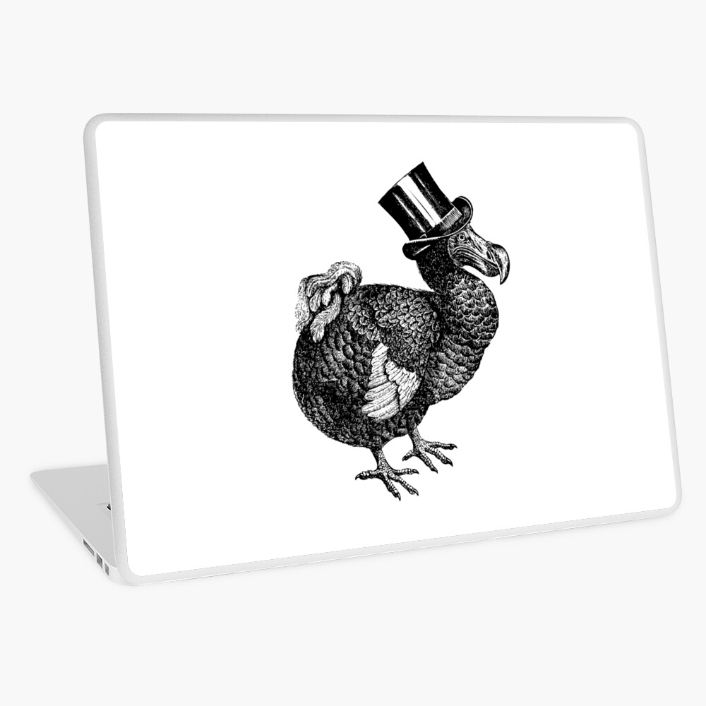 Mr Dodo | Vintage Dodos | Black and White | Laptop Skin
