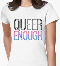 Bi Pride - QUEER ENOUGH Women's Fitted T-Shirt
