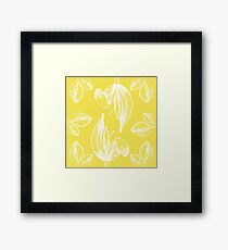 tulip line pattern yellow Framed Print