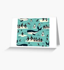 Whales, Penguins and other friends Greeting Card