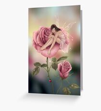Rose Flower Fairy Greeting Card