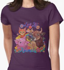Love all Animals Women's Fitted T-Shirt