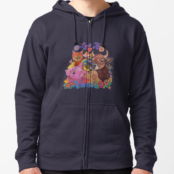 sudadera de colores arcoiris