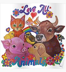 Love all Animals Poster