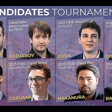 Chess Candidates Tournament 2022 Magnet for Sale by GambitChess