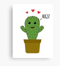 Affectionate Cactus Canvas Print
