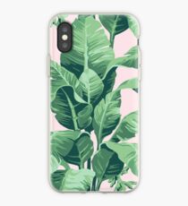 Beverly Hills Palmblatt Banana Print Pink iPhone-Hülle & Cover