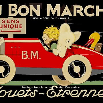 AU BONNE MARCHE: Vintage Toy Store Advertising Print | Poster
