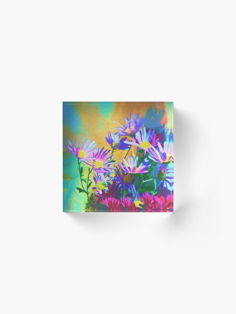 Alternate view of Flowers bloom Acrylic Block