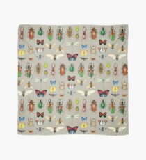 The Usual Suspects - Insects on grey - watercolour bugs pattern by Cecca Designs Scarf
