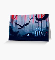 Blue Stone Landscape Greeting Card