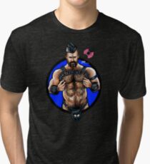 Camiseta de tejido mixto Bullethole Leather Daddy: aprovecha el poder