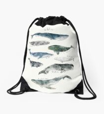 Whales Drawstring Bag