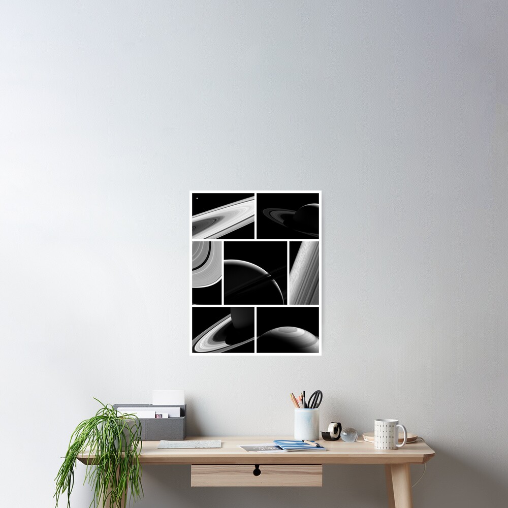 Saturn Cassini Collage Poster