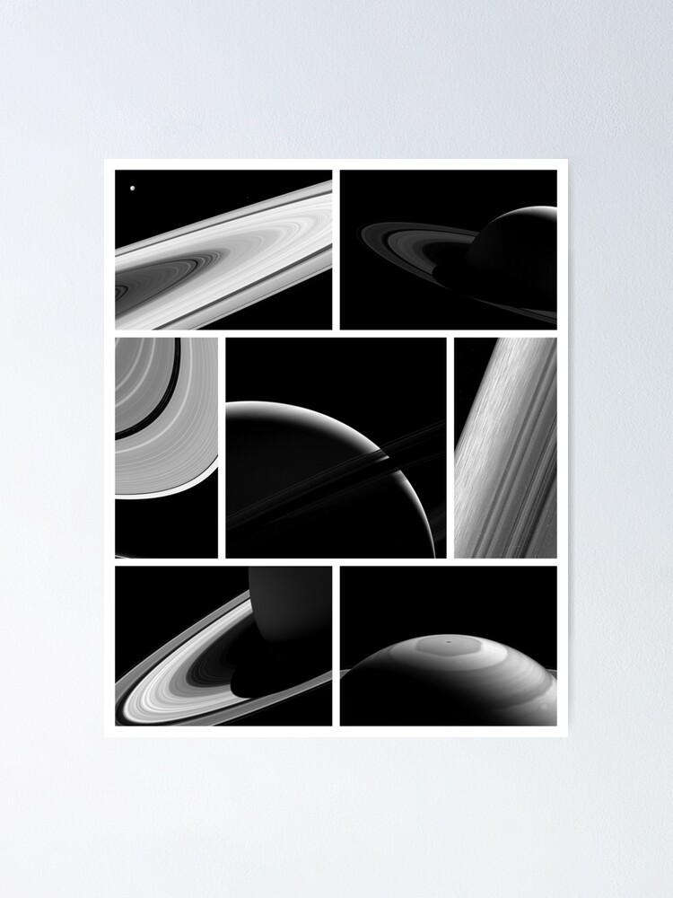 Alternate view of Saturn Cassini Collage Poster