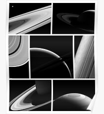 Saturn Cassini Collage Poster