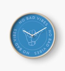 Shaka No Bad Vibes Clock