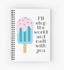 Ice Cream Popsicle Melt With You Spiral Notebook