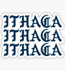 Kanye Ithaca x3 Navy Sticker