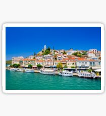 Beautiful view on greek island Poros Sticker