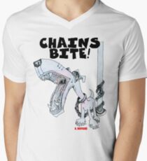 Chains Bite - Dogs Deserve Better Men's V-Neck T-Shirt