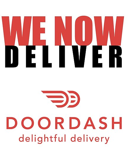 "Doordash Restaurant Sign Sticker | We Now Deliver ...